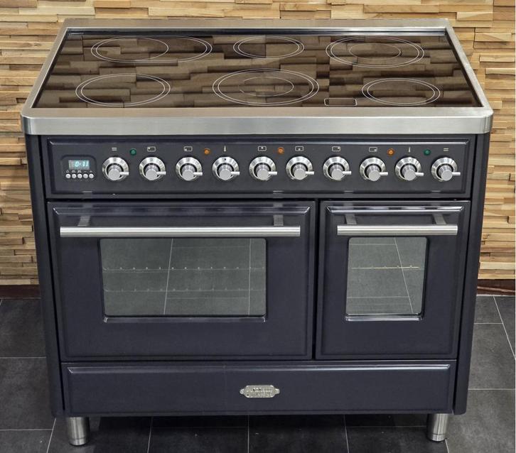 🔥Luxe Fornuis Boretti Majestic 100cm antraciet keramische, Witgoed en Apparatuur, Fornuizen, Zo goed als nieuw, Vrijstaand, Keramisch