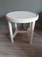 Vintage Rotan Bijzettafeltje - Diameter 50cm, Overige materialen, Minder dan 55 cm, Gebruikt, Ophalen