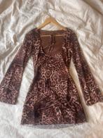 Leopard Jurkje met Lange Mouwen, Kleding | Dames, Jurken, Bruin, Verzenden, Nieuw, Maat 34 (XS) of kleiner