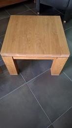 Bijzettafel eikenhout 65 x 65 cm, Ophalen, Minder dan 45 cm, Vierkant, 55 tot 75 cm