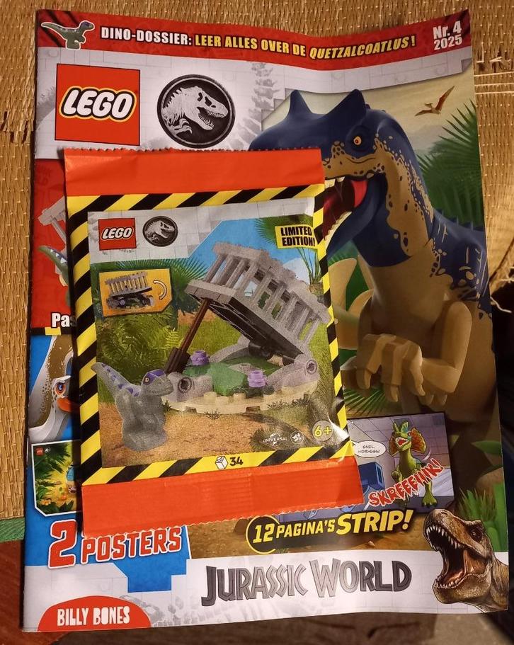 Lego Jurassic World Raptor klapval , magazine met zakje mini, Kinderen en Baby's, Speelgoed | Duplo en Lego, Nieuw, Ophalen of Verzenden