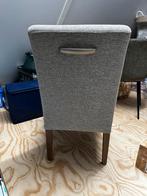 4 Henders & Hazel Eetkamerstoelen Zilver Grijs, Ophalen, Gebruikt, Vier, Stof