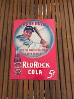 Vintage Red Rock Cola Reclamebord - Babe Ruth, Ophalen, Gebruikt, Reclamebord