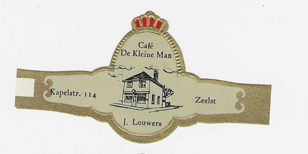 abonnee 1 -871-  cafe de kleine man  zeelst, Ophalen of Verzenden, Luciferdoosjes of -merken