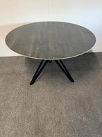 Ronde eettafel HPL eiken hout 120cm, Rond, Ophalen of Verzenden, Zo goed als nieuw, Info@betaalbaar-design.nl
