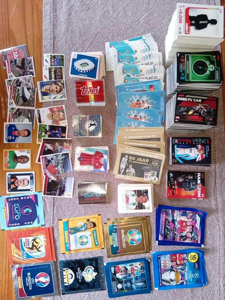 Panini Topps AH Jumbo F1 & voetbalplaatjes assortie, Hobby en Vrije tijd, Stickers en Plaatjes, Meerdere stickers, Verzenden