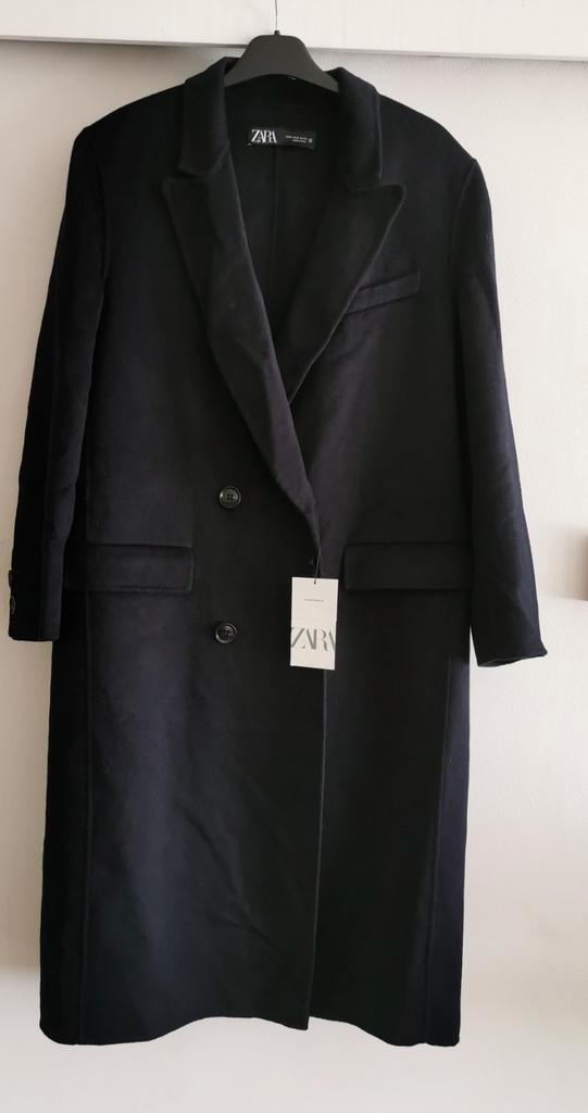 ZARA wollen jas mt. M, Kleding | Dames, Jassen | Winter, Nieuw, Maat 38/40 (M), Blauw, Verzenden