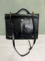 Vintage aktetas werktas Claudio Ferrici zwart leer, Sieraden, Tassen en Uiterlijk, Tassen | Damestassen, Ophalen of Verzenden