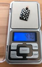 Zilver 925 hanger zwart wit blok, Sieraden, Tassen en Uiterlijk, Ringen, Ophalen of Verzenden, Zo goed als nieuw, 17 tot 18, Dame