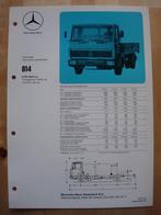Mercedes 814 Technische Specificatie folder 1984, Ophalen, Mercedes, Zo goed als nieuw, Mercedes-Benz