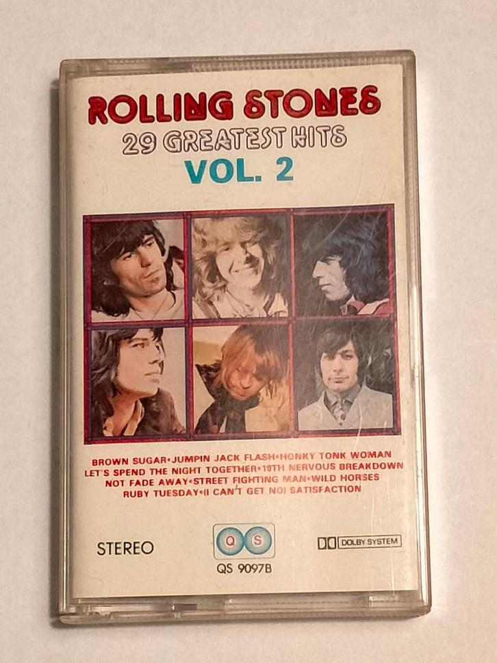 Rolling Stones 29 Greatest Hits Vol. 2 cassettebandje bandje, Cd's en Dvd's, Cassettebandjes, Gebruikt, Rock en Metal, 1 bandje