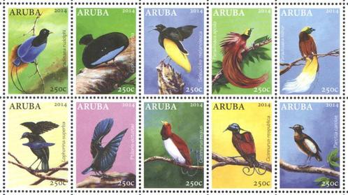 Aruba 750/9 postfris Vogels 2014, Postzegels en Munten, Postzegels | Nederlandse Antillen en Aruba, Postfris, Verzenden