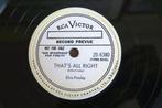 Elvis Presley That's all right 78 toeren jukebox 78rpm wow!, Cd's en Dvd's, Vinyl | Rock, Ophalen of Verzenden, Gebruikt, 10 inch