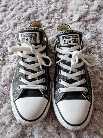 Converse All Star Leer Zwart Maat 38 beschikbaar voor biedingen