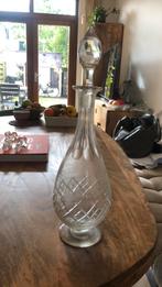 Glazen karaf bewerkt, Antiek en Kunst, Antiek | Glas en Kristal, Ophalen of Verzenden
