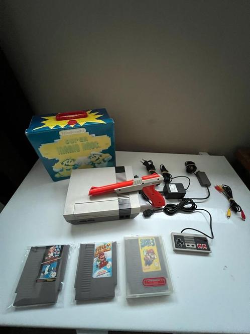 Nintendo nes + Mario Spellen, Spelcomputers en Games, Games | Nintendo NES, Zo goed als nieuw, Platform, 1 speler, Vanaf 3 jaar