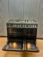 Luxe M-System Fornuis 6 pits antraciet met dubbele oven 90cm, Witgoed en Apparatuur, Fornello Esperta, Refurbished, Ophalen of Verzenden