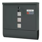 Hangende Metalen Brievenbus met Slot en Naamplaatje, Tuin en Terras, Brievenbussen, Niet ingevuld, Verzenden, Niet ingevuld, Nieuw