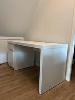 Malm Ikea bureau wit, Huis en Inrichting, Bureaus, Ophalen, Zo goed als nieuw, Bureau