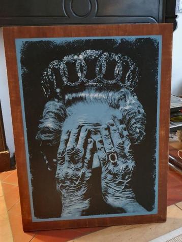 Streetartist K-Guy "Cruel Britannia' - op houten panel - 1 beschikbaar voor biedingen