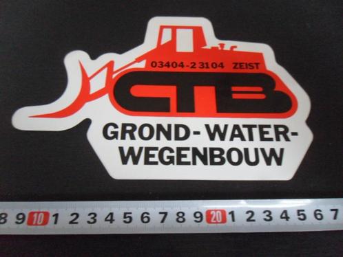 sticker Zeist CTB Grond water wegenbouw, Verzamelen, Stickers, Zo goed als nieuw, Bedrijf of Vereniging, Ophalen