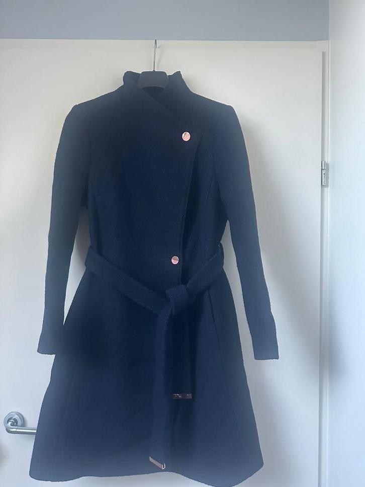 Ted Baker Mantel Donkerblauw Maat 4 (40-42) Zo Goed Als Nieu, Kleding | Dames, Jassen | Zomer, Zo goed als nieuw, Maat 42/44 (L)