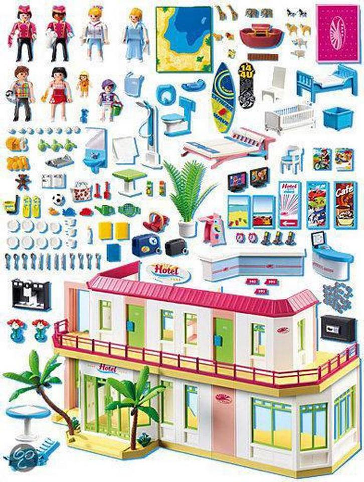 Playmobil Hotel met veel accessoires, Kinderen en Baby's, Speelgoed | Playmobil, Zo goed als nieuw, Ophalen of Verzenden