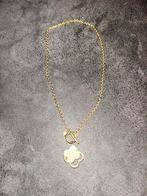 Klaver ketting stainless steel nieuw, Sieraden, Tassen en Uiterlijk, Kettingen, Ophalen of Verzenden, Zo goed als nieuw, Goud