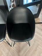 Industriële Kuip eettafel stoelen 4 stuks, Huis en Inrichting, Stoelen, Ophalen, Kunststof, Gebruikt, Zwart