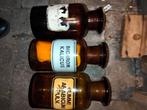 6 oude brocante apothekers potten met etiketten, Antiek en Kunst, Ophalen of Verzenden