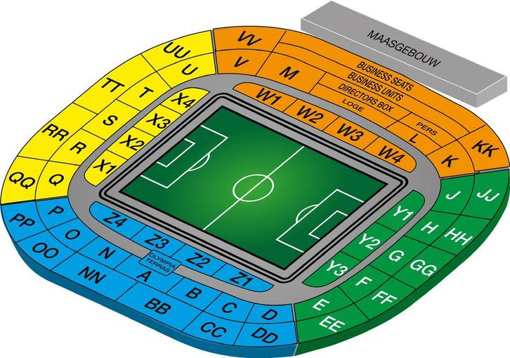 Feyenoord - Panathinaikos 3 tickets vak K, Tickets en Kaartjes, Sport | Voetbal, Drie personen of meer, Oktober, Losse kaart