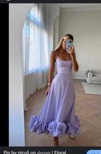 Paarse jurk met ruche - Maat S, Kleding | Dames, Jurken, Paars, Nieuw, Ophalen of Verzenden, Maat 36 (S)