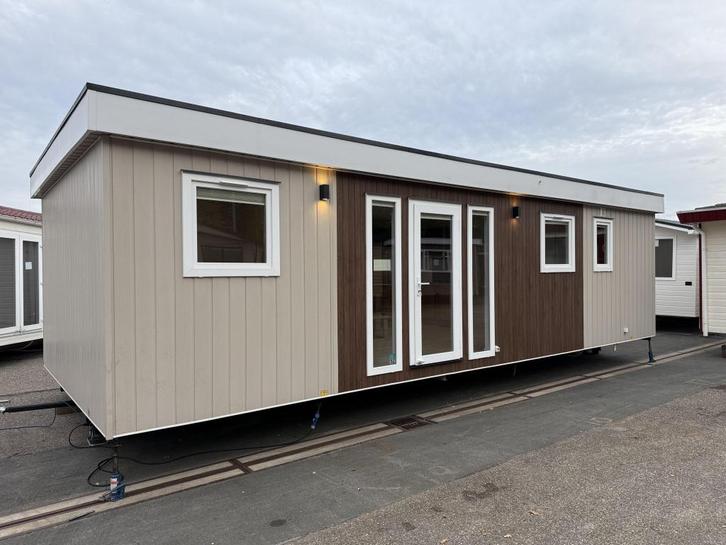 Chalet Overson Rivermont 10 x 4.40 m 3 slp Winterhard, Caravans en Kamperen, Stacaravans, tot en met 6
