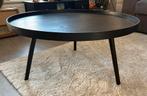 Zwarte ronde salontafel, Huis en Inrichting, Tafels | Salontafels, Ophalen, Gebruikt, 50 tot 100 cm, Rond