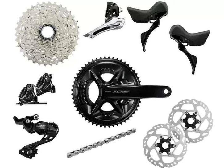 Shimano 105 R7120 Disc groepset 12 speed NIEUW!, Fietsen en Brommers, Fietsonderdelen, Nieuw, Ophalen of Verzenden