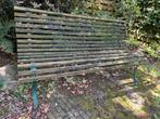 Oude tuinbank: hout met ijzeren frame; opknapper, Ophalen, Gebruikt