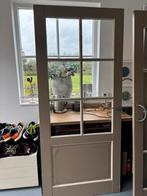 2 houten deuren en 2 openslaande deuren, Ophalen, Binnendeur, 200 tot 215 cm, Glas