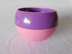 Vintage half ronde spiegel in roze en paars, half ronde bol,, Ophalen of Verzenden, Overige typen