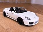 Porsche Boxster Spyder 987 wit 1:18 GT Spirit GT017B in doos, Ophalen of Verzenden, Nieuw, Auto, Overige merken