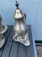 Antieke messing Koffiekan met Dienblad en Kraan, Ophalen