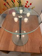 Bijzettafel (Geslepen Veilingheidsglas), Minder dan 55 cm, Rond, Zo goed als nieuw, Ophalen