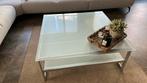 Glazen salontafel, Huis en Inrichting, Ophalen, 100 tot 150 cm, Vierkant, Minder dan 50 cm