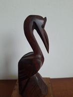 Massief houten gesneden reiger van Garza, Ophalen of Verzenden, Zo goed als nieuw, Dier