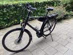 Elektrische Herenfiets zwart, Fietsen en Brommers, Fietsen | Heren | Herenfietsen, Gebruikt, Versnellingen, 61 tot 65 cm, Ophalen