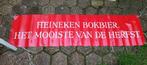 Oude banner Heineken bokbier het mooiste van de herfst, Ophalen of Verzenden, Gebruikt, Reclamebord, Plaat of Schild, Heineken