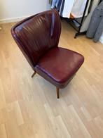Rode vintage cocktail stoel, Huis en Inrichting, Fauteuils, Ophalen, Gebruikt, Vintage, 50 tot 75 cm