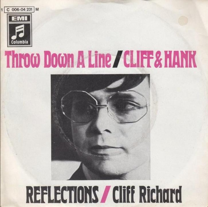 single vinyl  CLIFF & HANK – Throw Down A Line (1969 - GER), Cd's en Dvd's, Vinyl Singles, Gebruikt, Single, Pop, 7 inch, Verzenden