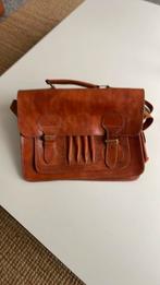 Schooltas/Kantoortas, leer, Sieraden, Tassen en Uiterlijk, Tassen | Schooltassen, Gebruikt, Bruin, Aktetas of Boekentas, Ophalen of Verzenden