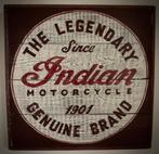 Vintage hout Indian Motorcycle bord / mancave / industrieel, Ophalen of Verzenden, Zo goed als nieuw, Motoren