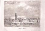 Zwolle. Gezigt op Zwolle. Houtgravure 1841, Antiek en Kunst, Ophalen of Verzenden
